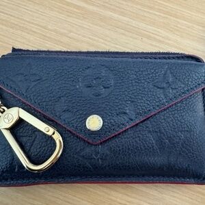 Louis Vuitton recto verso card holder monogram Empreinte leather - Navy GUC auth
